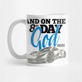 And On The 8th Day - God Created Super Cars Mug